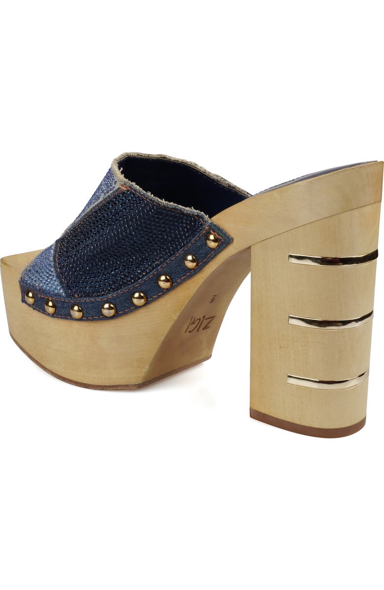 ZIGI Dina Rhinestone Platform Sandal, Alternate, color, Blue Denim