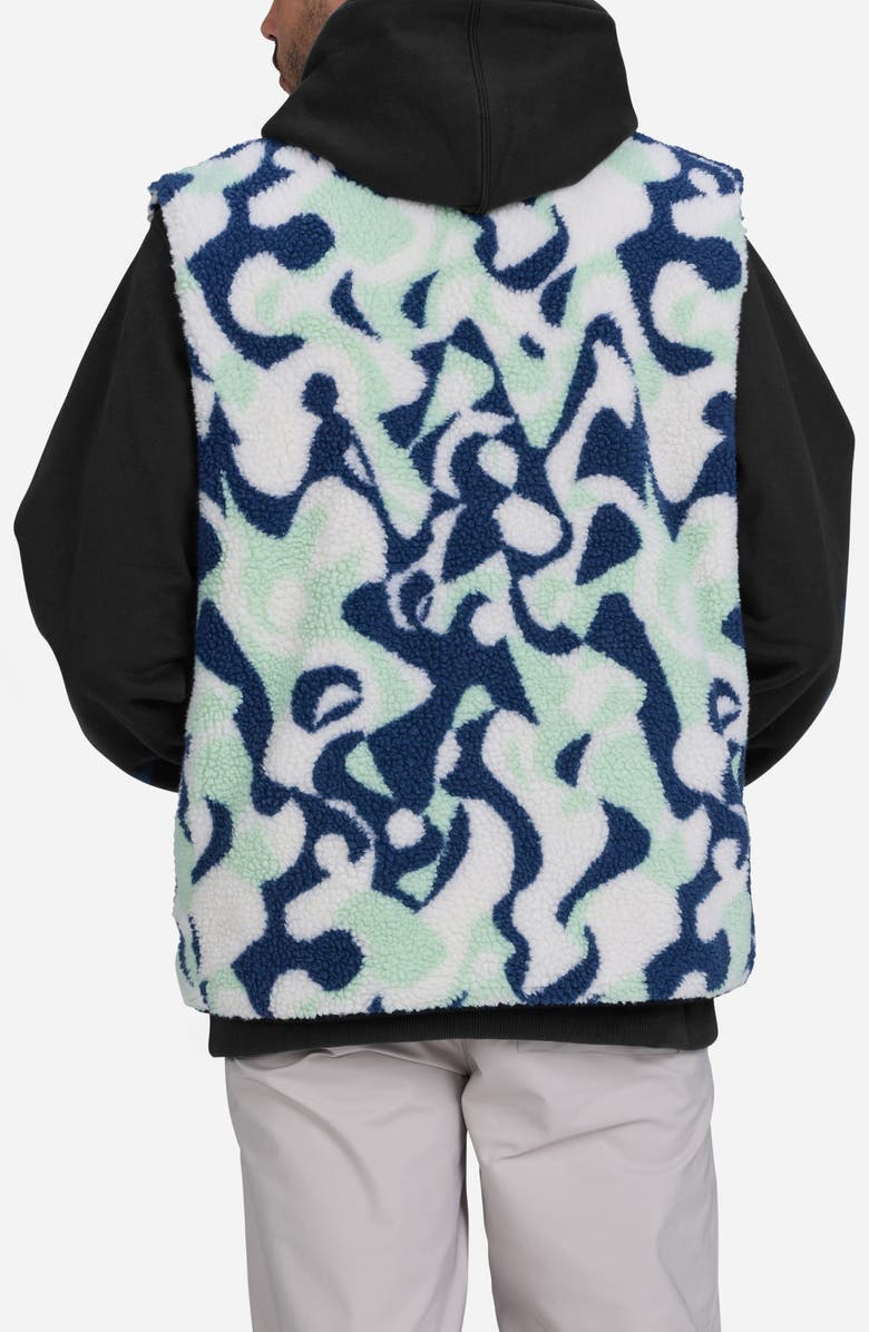 Bad Birdie Everyday Cozy Faux Shearling Reversible Vest, Alternate, color, Jazz