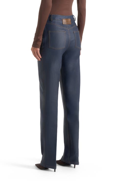 Jana Wax Effect Denim Boyfriend Jeans