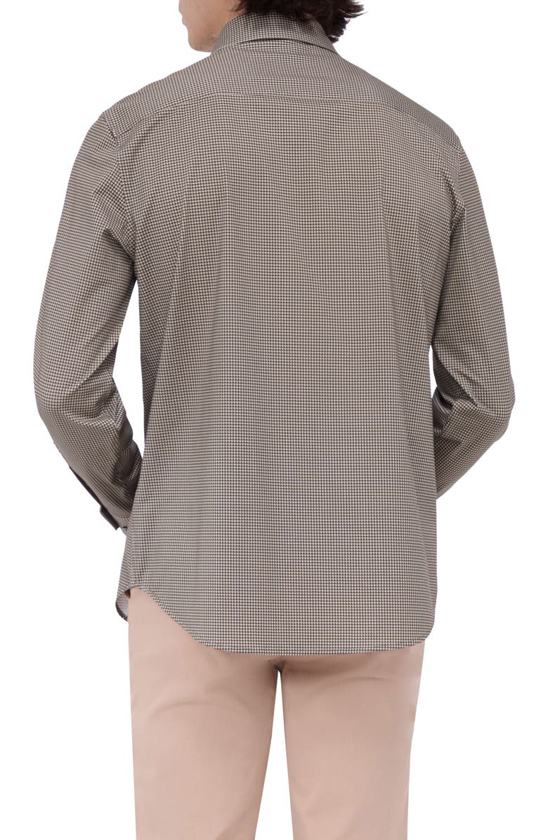 Bugatchi James OoohCotton<sup>®</sup> Micropattern Button-Up Shirt, Alternate, color, Caramel