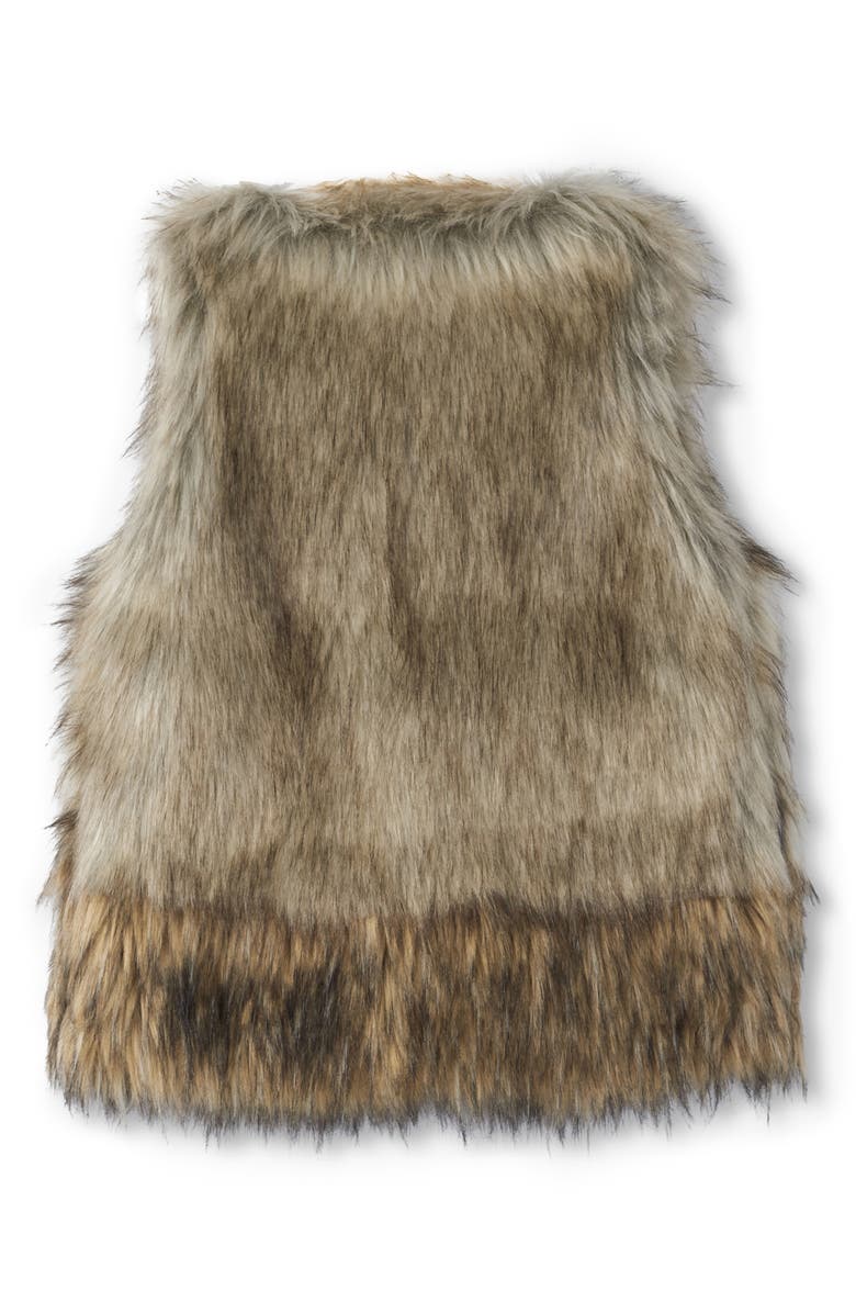 Hatley Kids' Plush Faux Fur Vest, Alternate, color, Brown