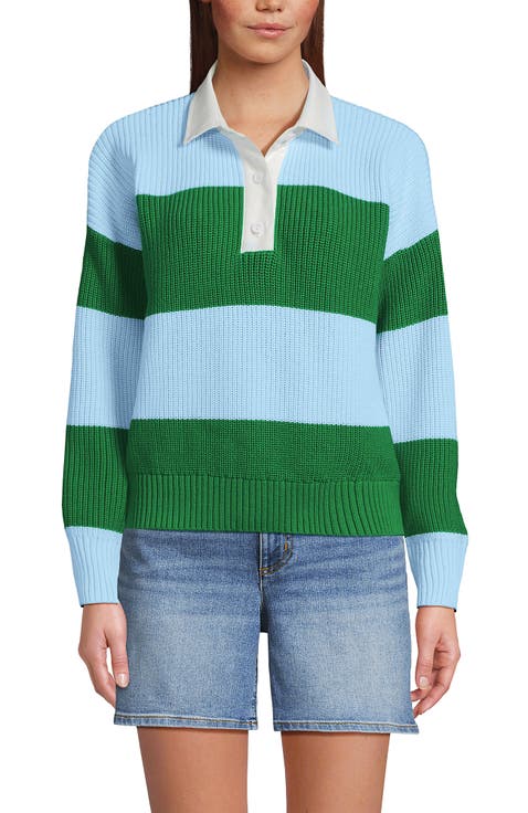 Drifter Rugby with Woven Collar Sweater