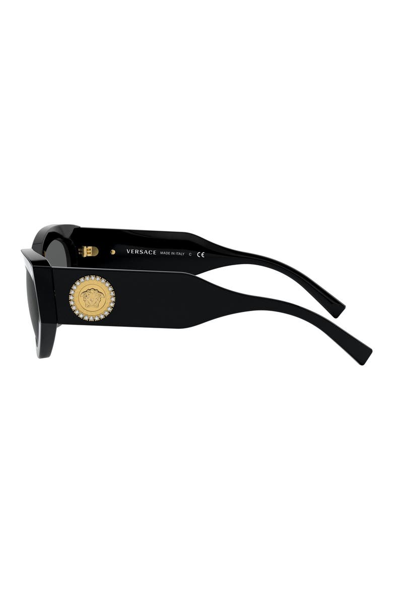 54mm Cat Eye Sunglasses, Alternate, color, BLACK