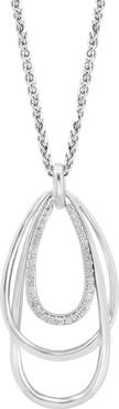 EFFY Open Teardrop Layered Diamond Pendant Necklace - 0.29ct.