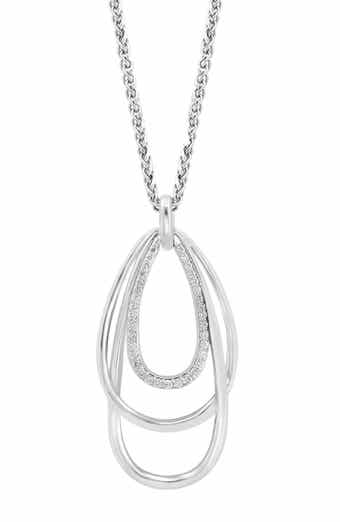 EFFY Open Teardrop Layered Diamond Pendant Necklace - 0.29ct.