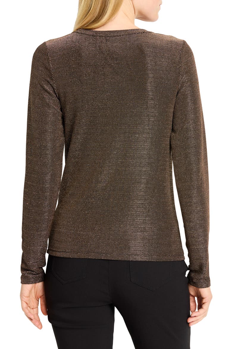Diamonte Long Sleeve Knit Top, Alternate, color, COPPER MIX
