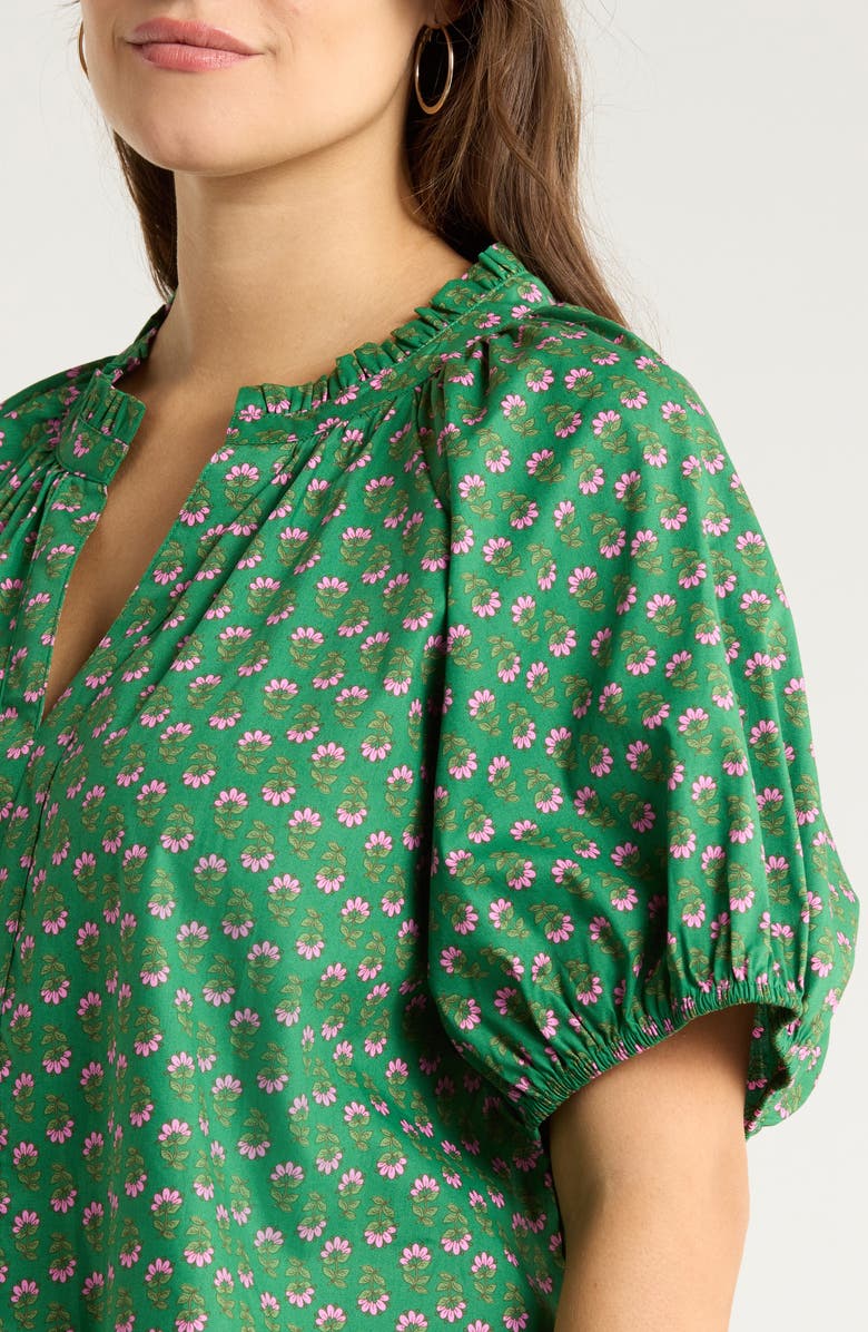 SUGARLIPS Isha Floral Print Top, Alternate, color, Kelly-Pink