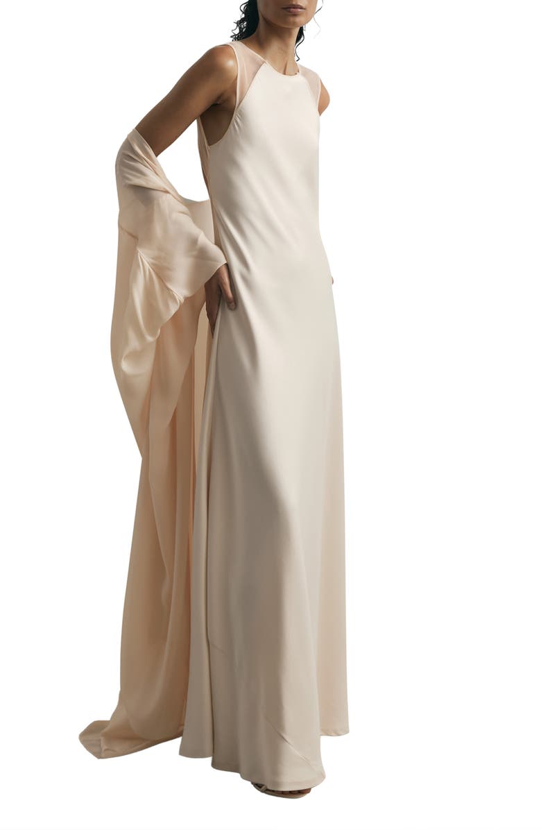 Reiss Flora Maxi Dress & Wrap Set, Alternate, color, Cream