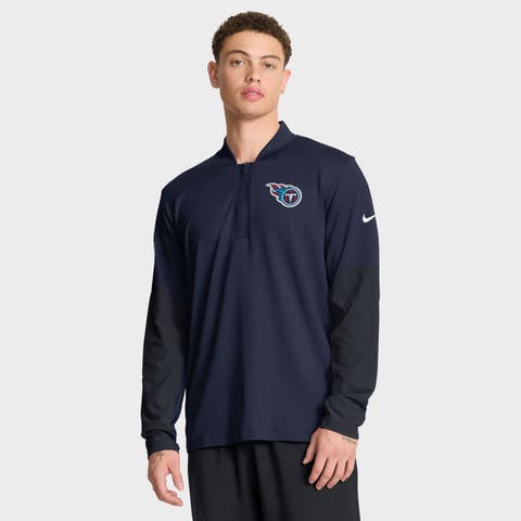 Men's Nike Navy Tennessee Titans Sideline Dri-FIT Half-Zip Pullover