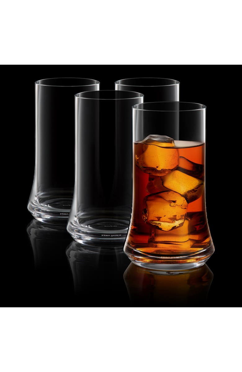 JoyJolt Cosmos Crystal Highball Glasses - Set of 4, Alternate, color, Clear