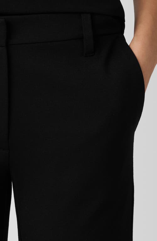 Eileen Fisher Jersey Tapered Ankle Trousers In Black