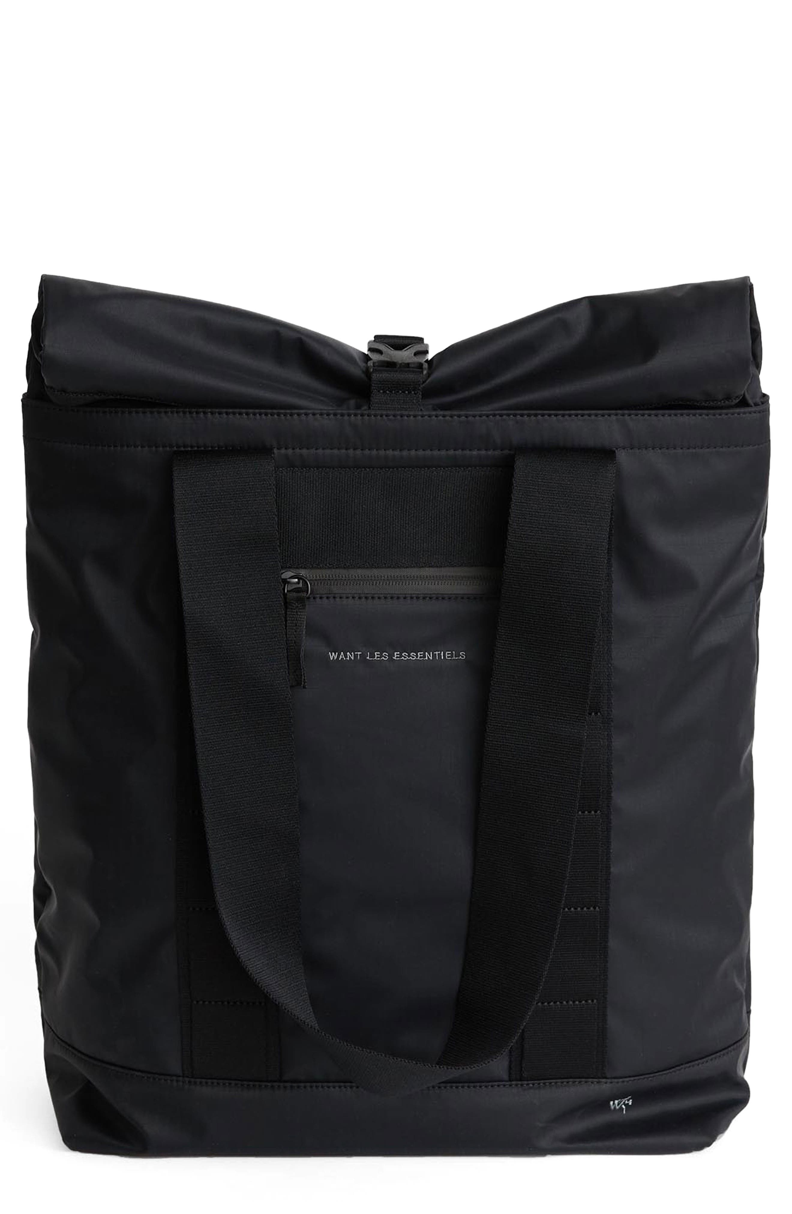WANT Les Essentiels Havel Utility Tote Bag, Main, color, Black Eco Nylon/ Black