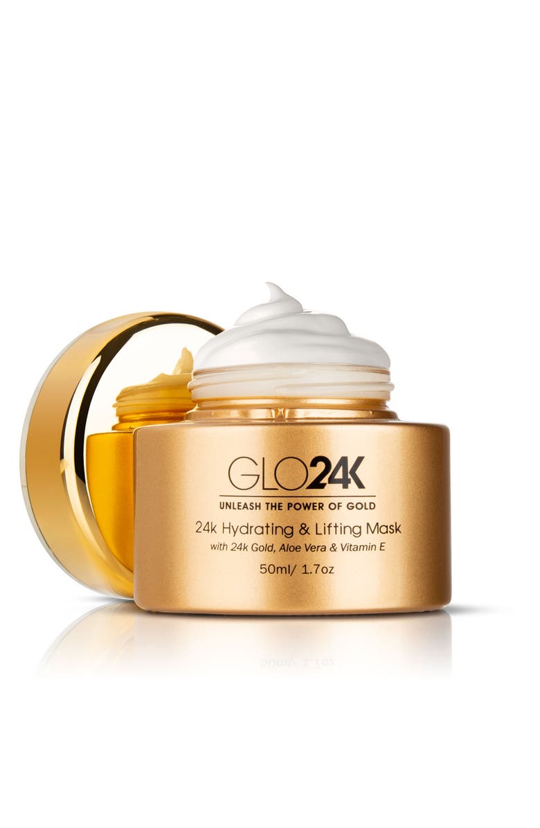 GLO24K UNLEASH THE POWER OF GOLD 24k Hydrating & Lifting Mask, Main, color, Na