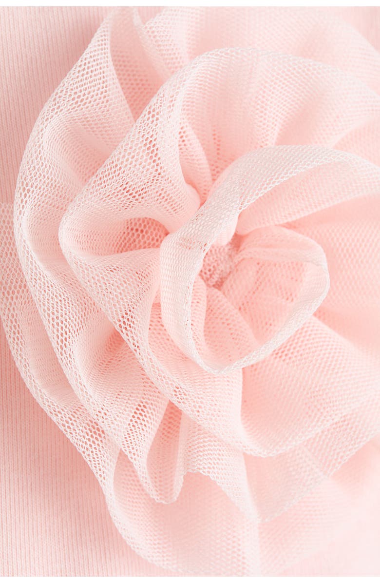 H&M Tulle-appliqué Top, Alternate, color, Light Pink