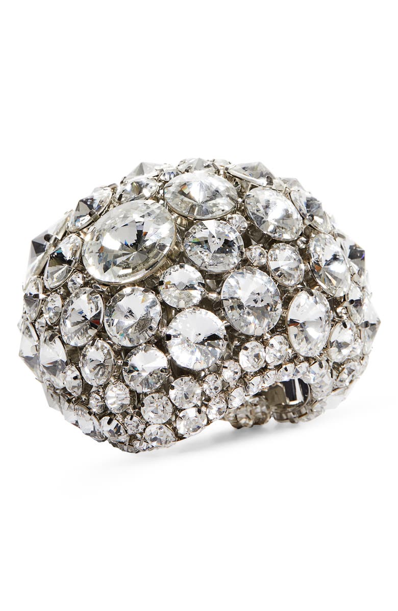 Area Crystal Cluster Cuff Bracelet, Main, color, 