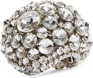 Area Crystal Cluster Cuff Bracelet