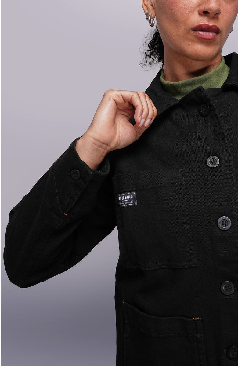 WILDFANG The Essential Denim Utility Jacket, Alternate, color, Black