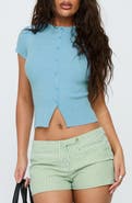 Princess Polly Suzu Rib Button-Up Top