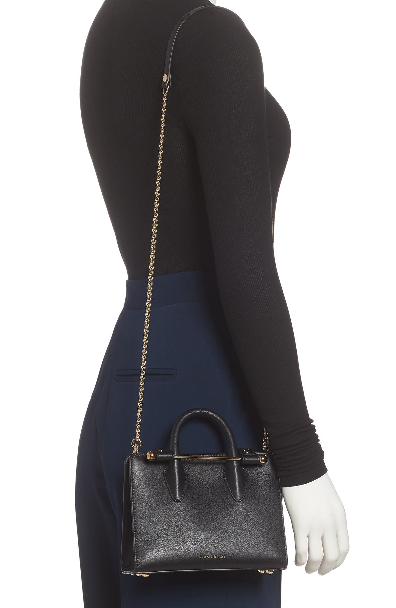 Strathberry Nano Leather Tote, Alternate, color, 