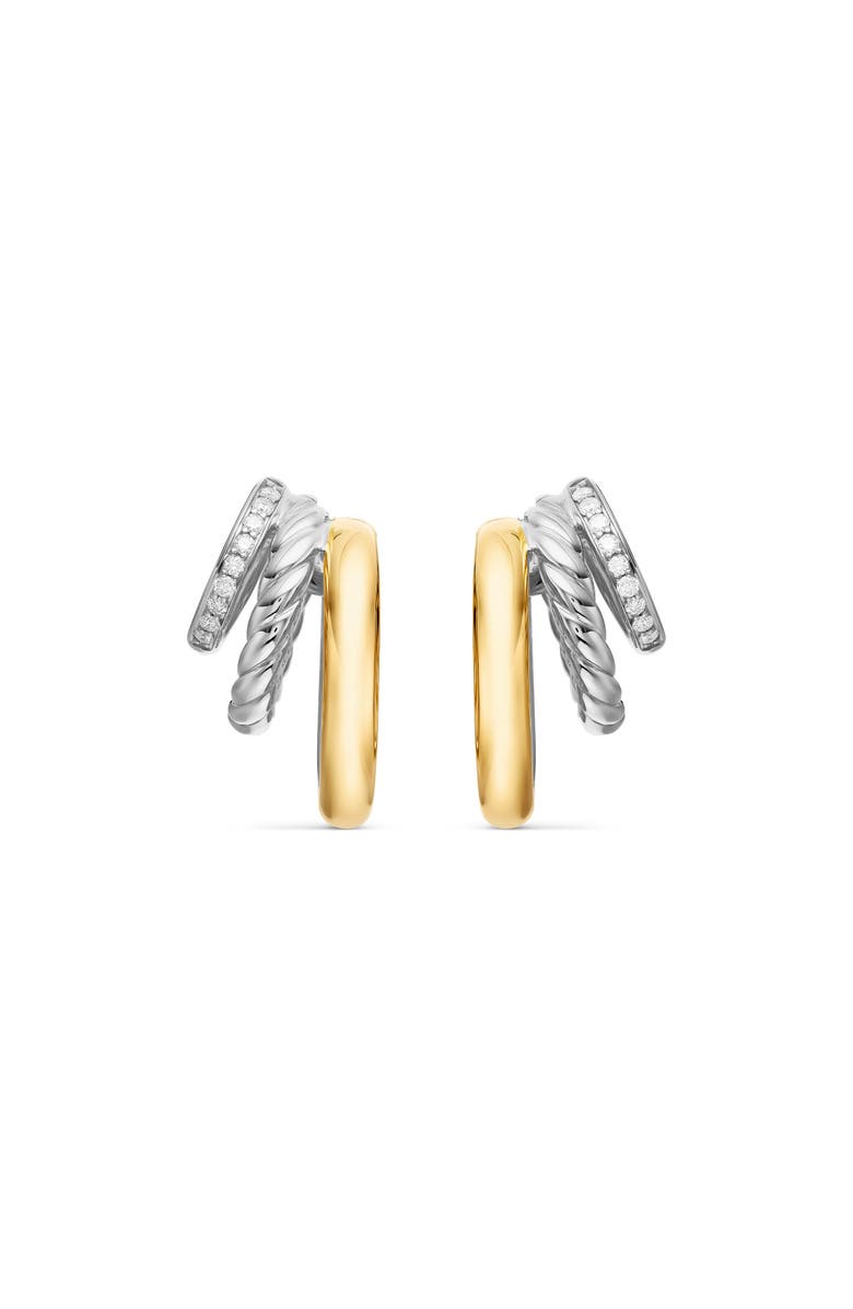 David Yurman Mercer<sup>™</sup> Pavé Diamond Multi Hoop Earrings, Main, color,