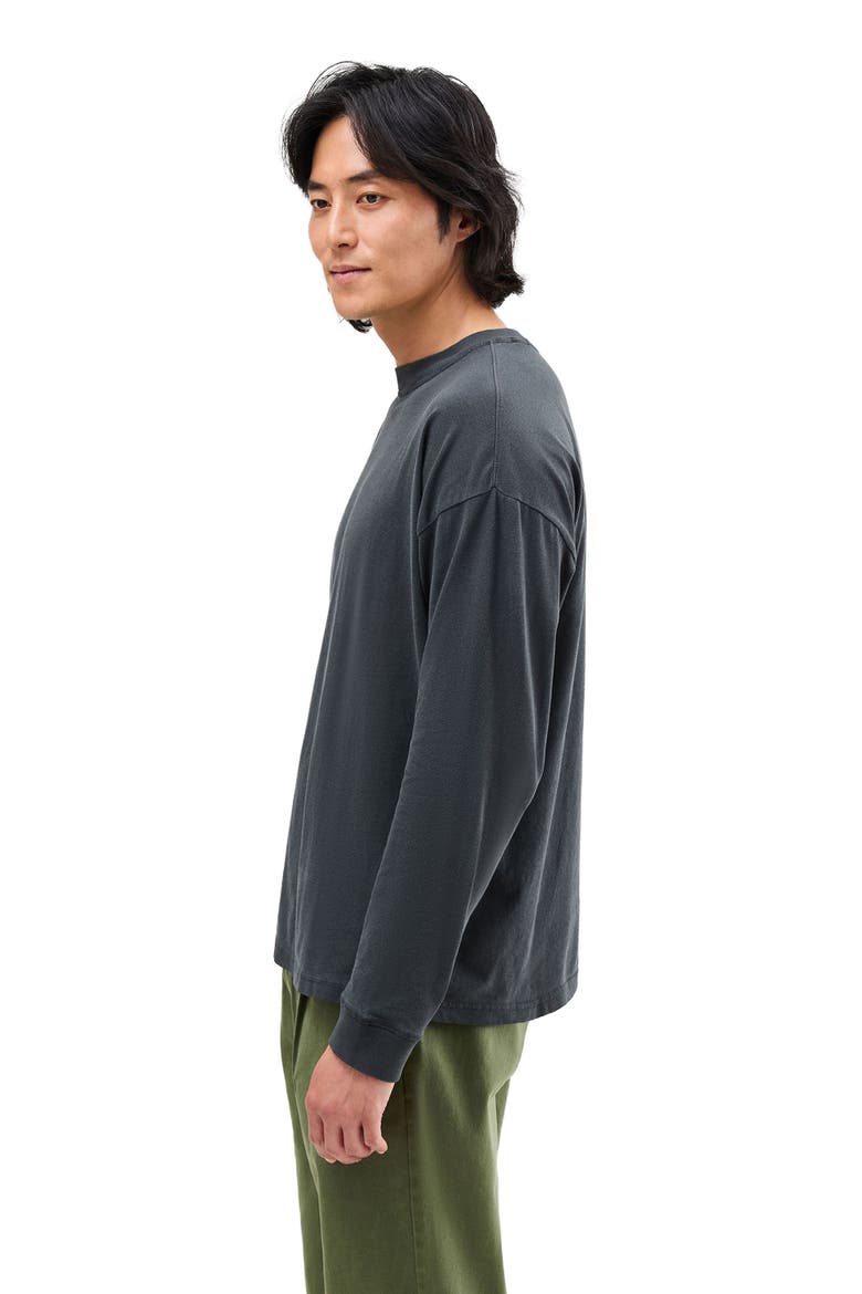 The Relaxed Long Sleeve Tee, Alternate, color, Stretch Limo