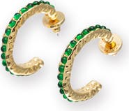 Classicharms Serena Molten Gemstone Hoop Earrings