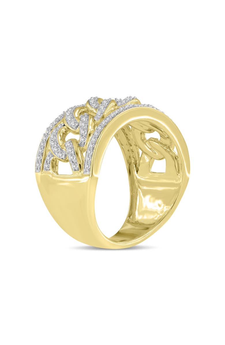 LuvMyJewelry Cubalux Unisex Diamond Band Ring in 10K Gold, Alternate, color, 