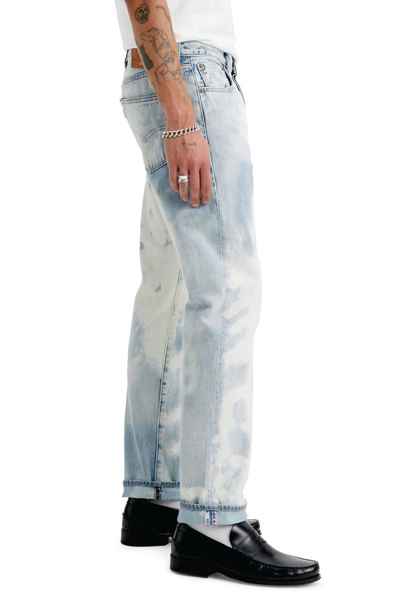 Levi's<sup>®</sup> 501<sup>®</sup> Bleached Original Fit Straight Leg Selvedge Jeans, Alternate, color,