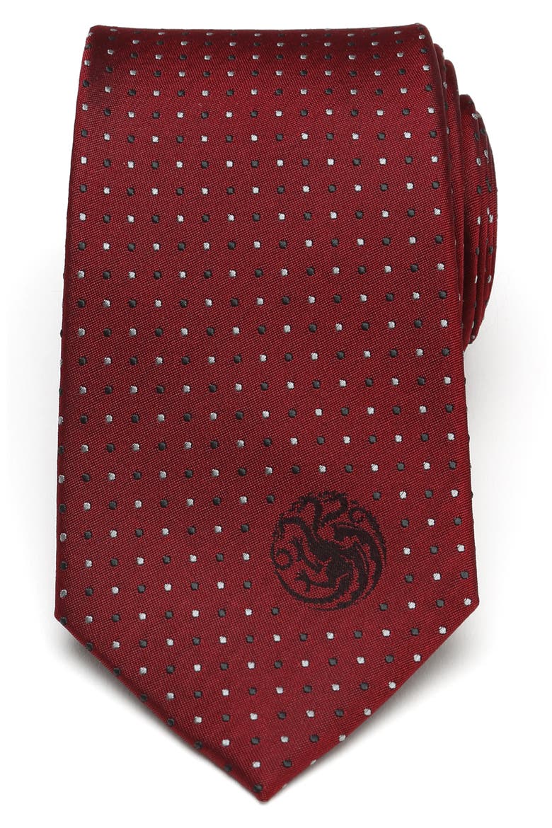 Targaryen Dragon Sigil Silk Tie, Main, color, RED