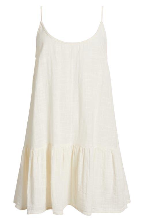 Rip Curl Classic Surf Cotton Cover-up Minidress In Bone