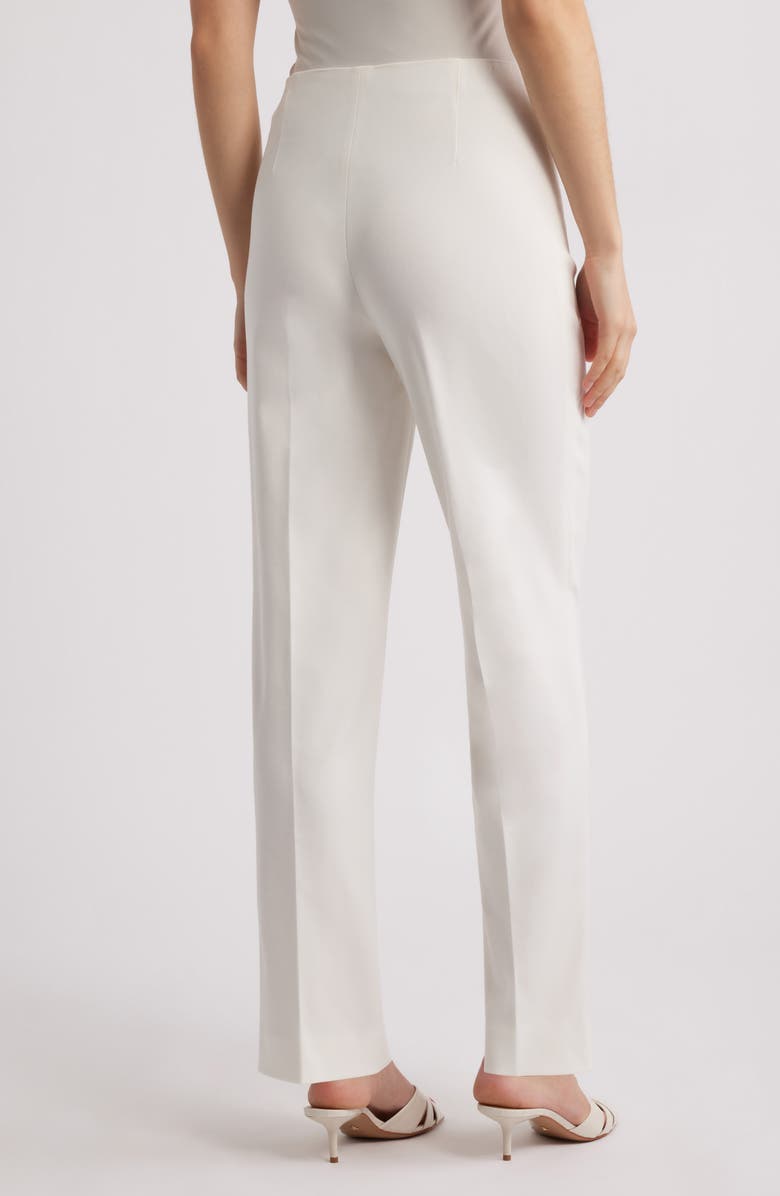 Anne Klein Pintuck Stretch Cotton Blend Pants, Alternate, color, 