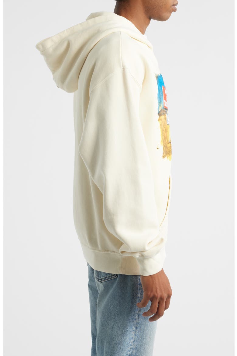 Motel Cotton Zip Hoodie, Alternate, color, BONE