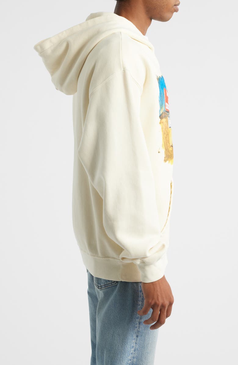 ONE OF THESE DAYS Motel Cotton Zip Hoodie, Alternate, color, Bone