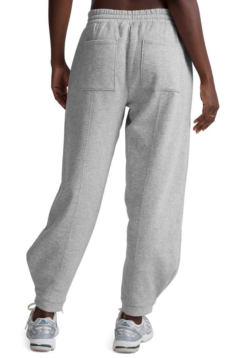 LuxeFleece Barrel Leg Sweatpants, Alternate, color, LIGHT HEATHER GRAY