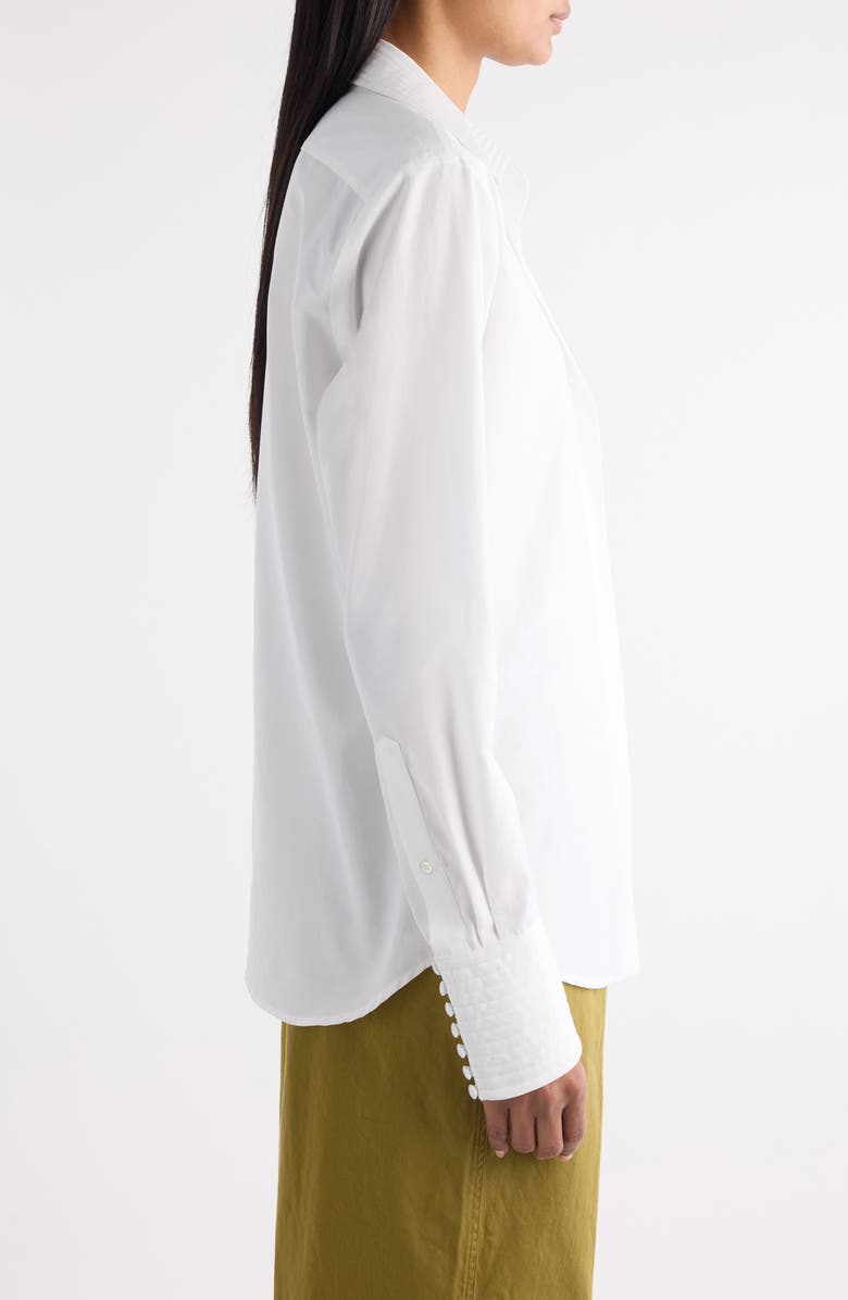 Dries Van Noten Celinta Cotton Button-Up Shirt, Alternate, color, White