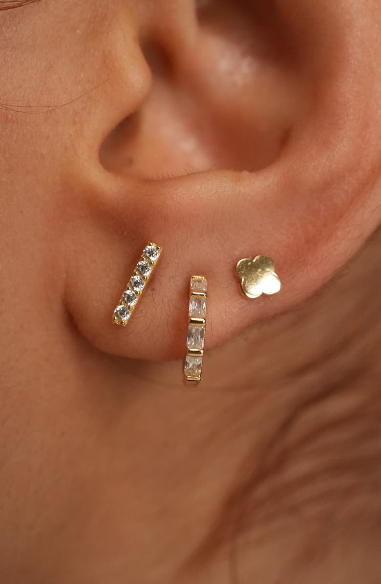 Argento Vivo Sterling Silver Set of 3 Assorted Single Earrings, Alternate, color, Gold