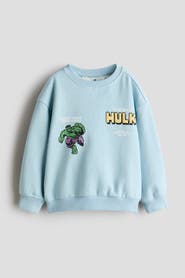 H&M Printed Brushed-inside Sweatshirt