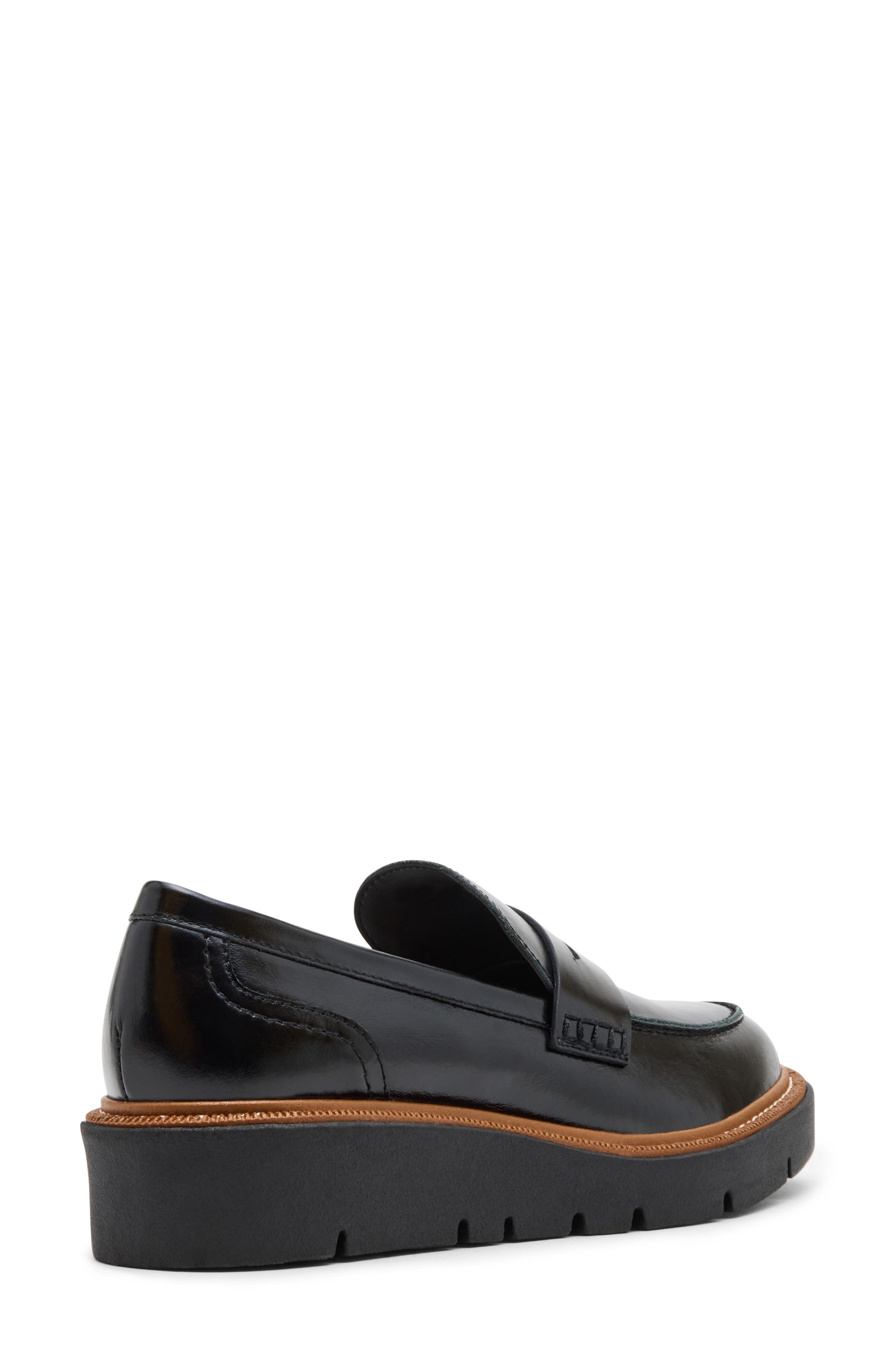 Blondo Mariana Waterproof Platform Penny Loafer, Alternate, color, Black Leather
