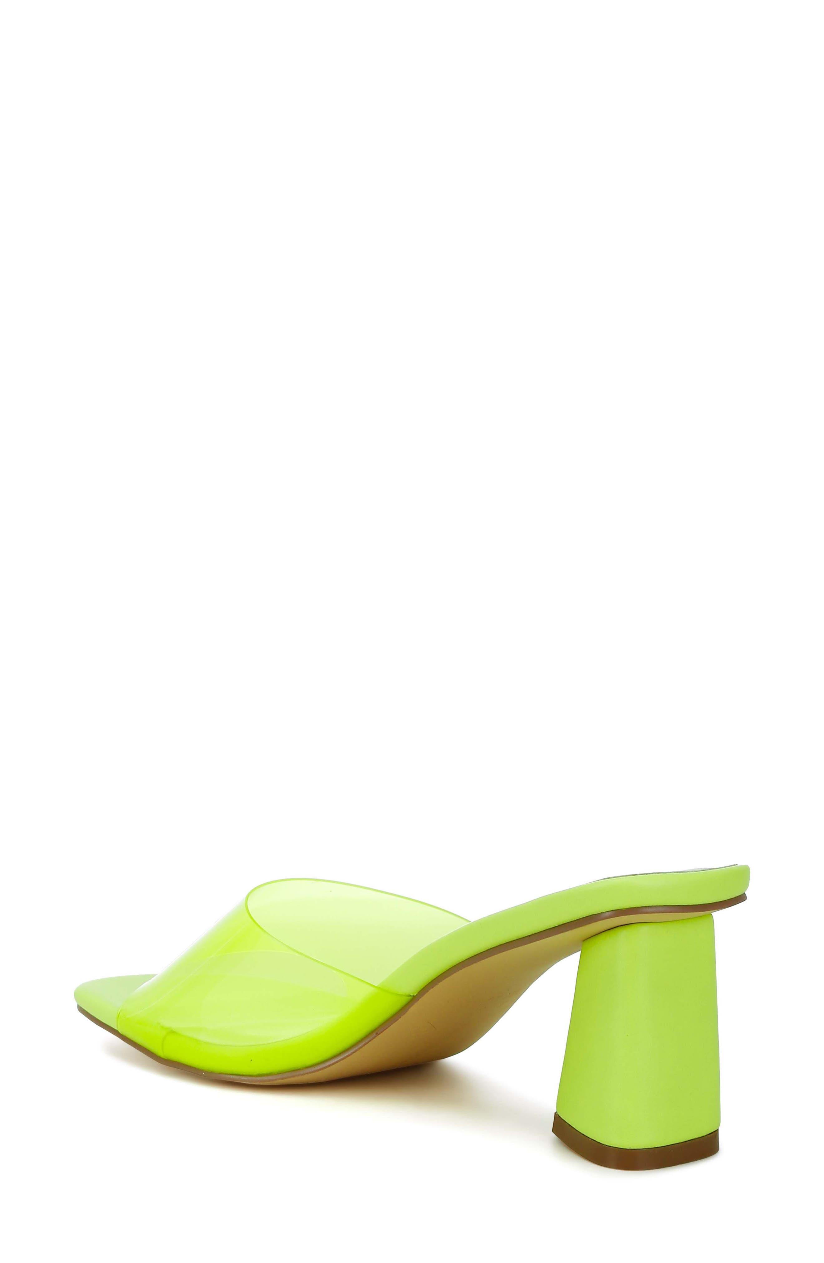 LONDON RAG Clear Flirt Slide Sandal, Alternate, color, Lime