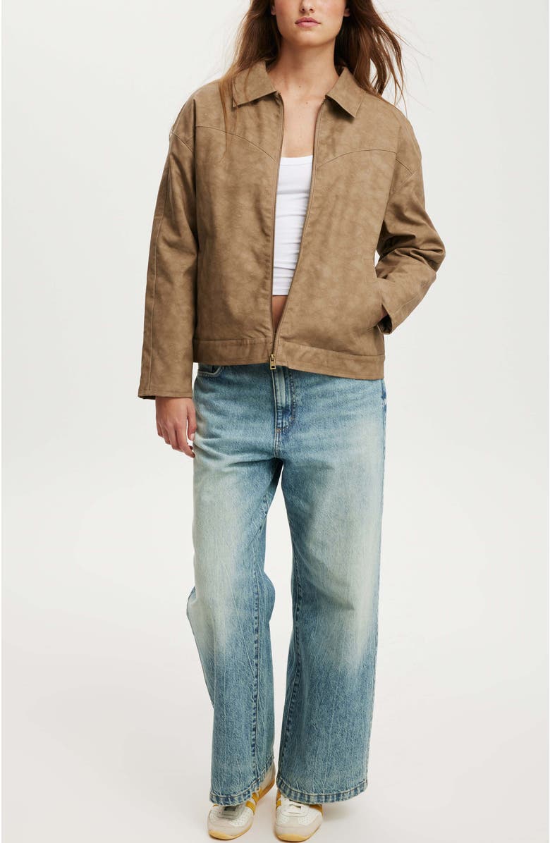 Cotton On River Faux Suede Jacket, Alternate, color,