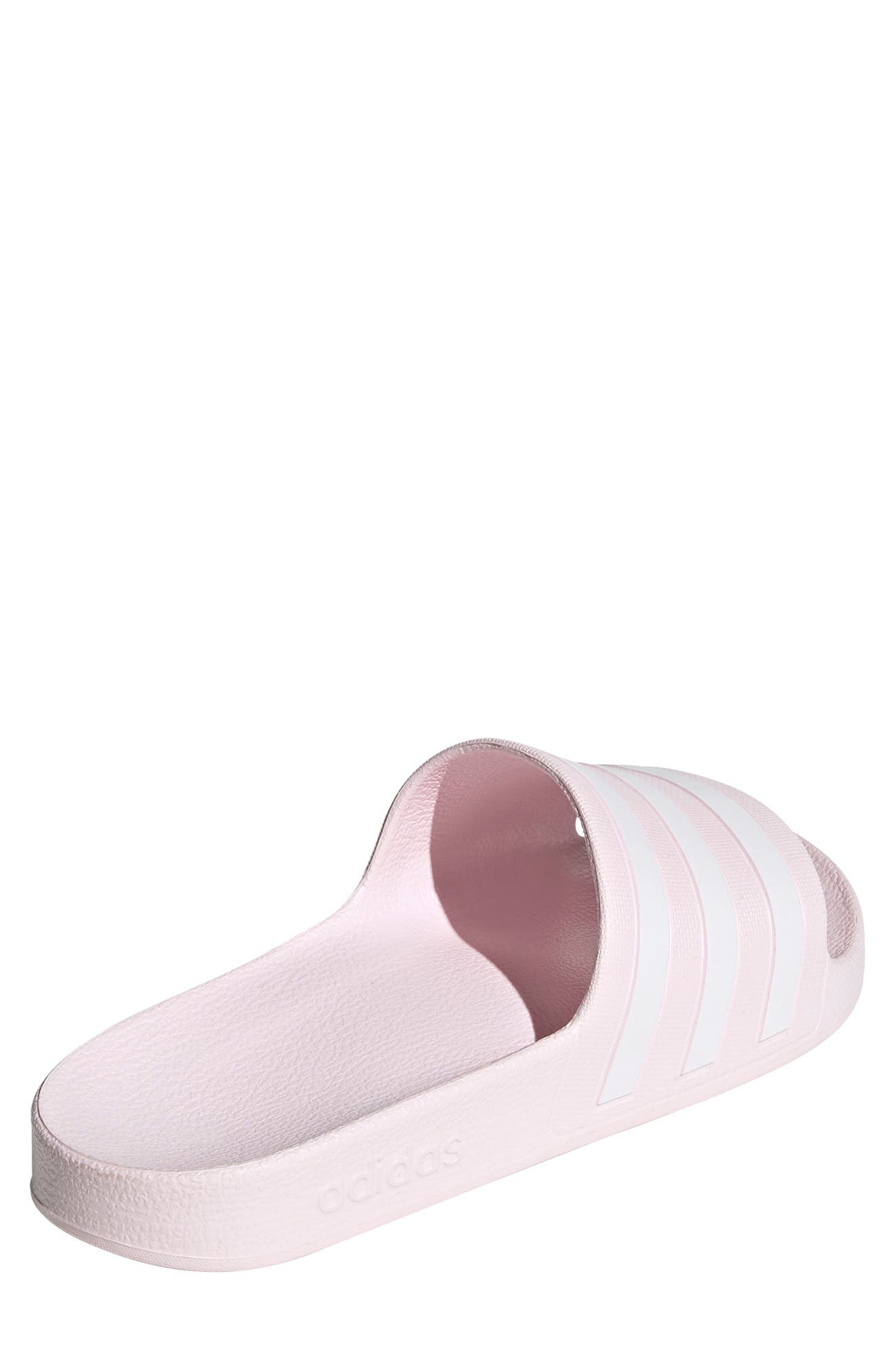 adidas Adilette Aqua Slide Sandal, Alternate, color, Almost Pink/White
