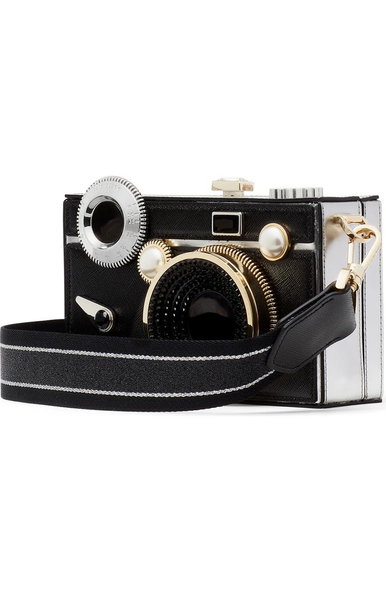 Kate Spade New York clic metallic leather 3d camera bag, Alternate, color,