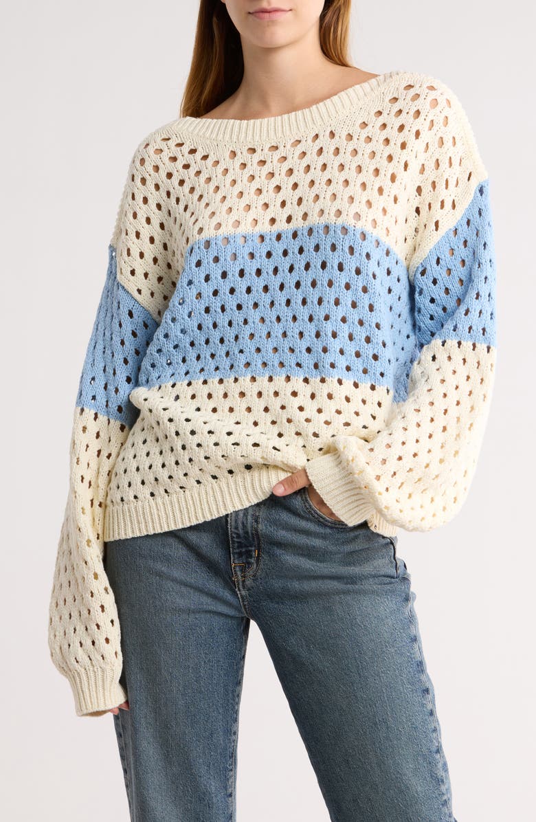 Rip Curl Desert Dreams Open Knit Sweater, Main, color,