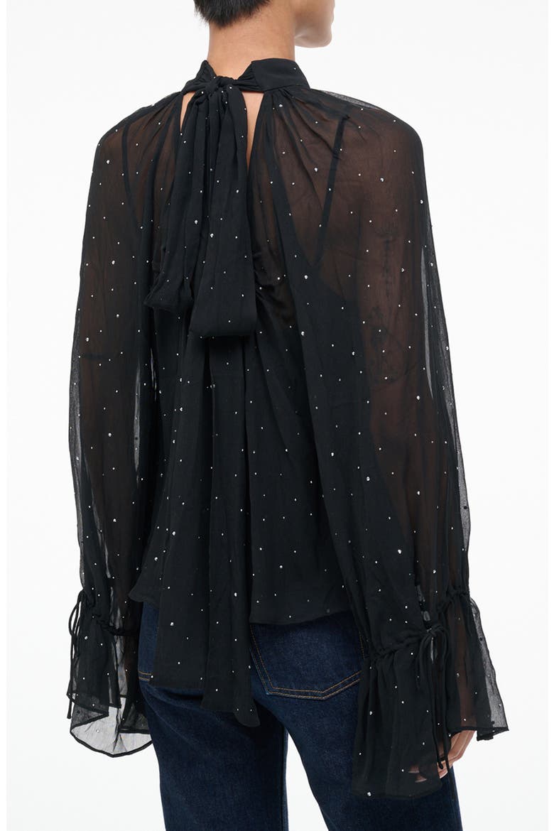 Roux Rhinestone Detail Top, Alternate, color, BLACK