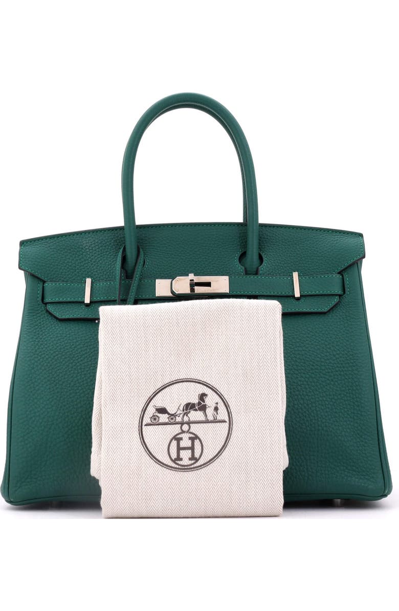 Pre-Owned Hermes Birkin Handbag Green Togo with Palladium Hardware 30, Alternate, color, Malachite