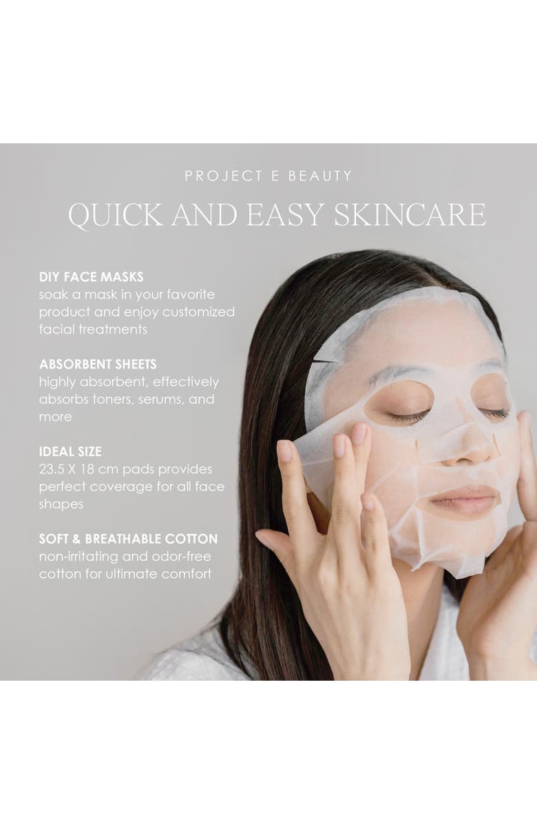 Project E Beauty 500pcs Disposable Compressed Facial Mask, Alternate, color, White