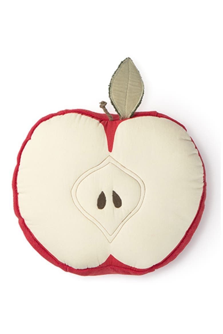Apple Cushion, Main, color, NATURA RED GREY