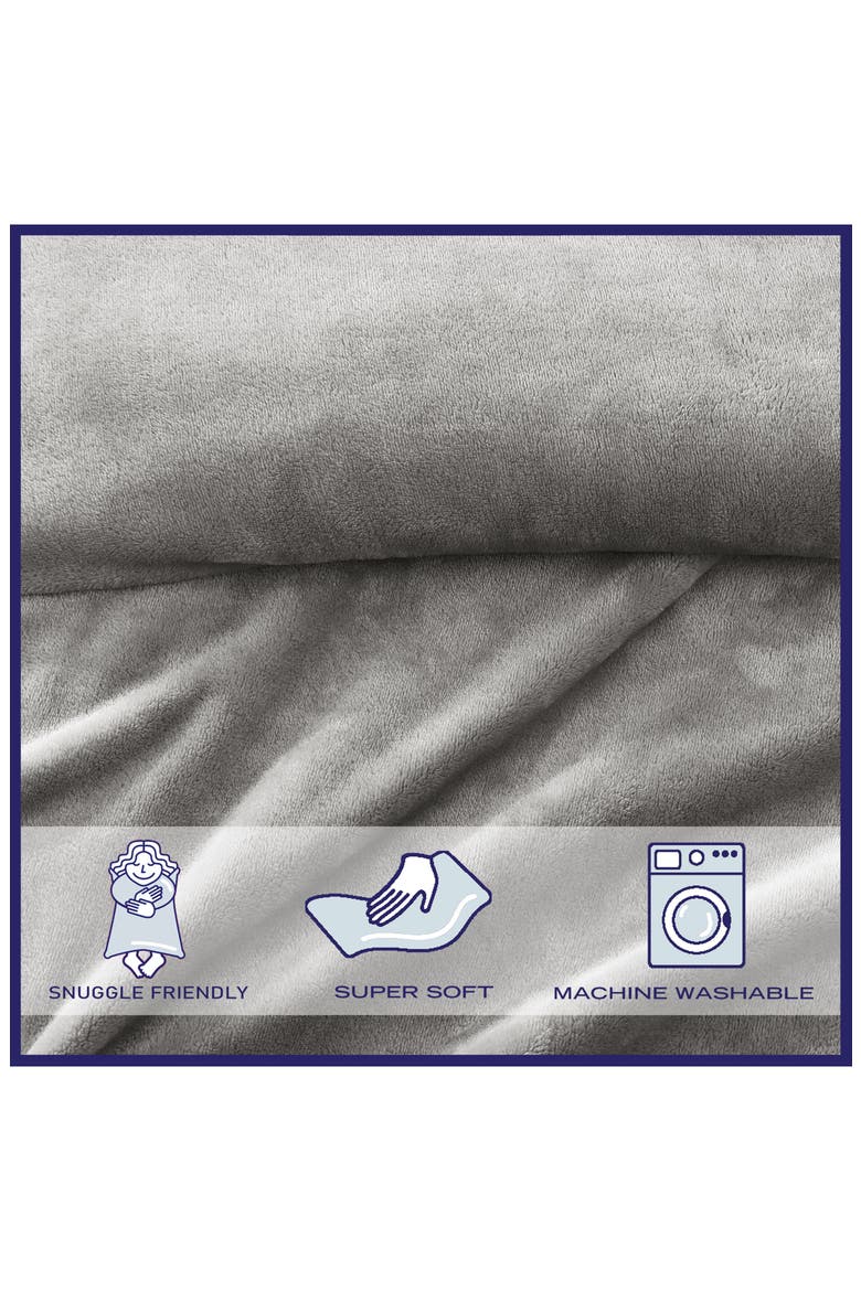 Plush Fleece Throw Blanket, Alternate, color, GREY