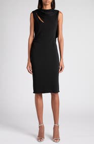 TOM FORD Cutout Shoulder Crepe Jersey Cocktail Dress