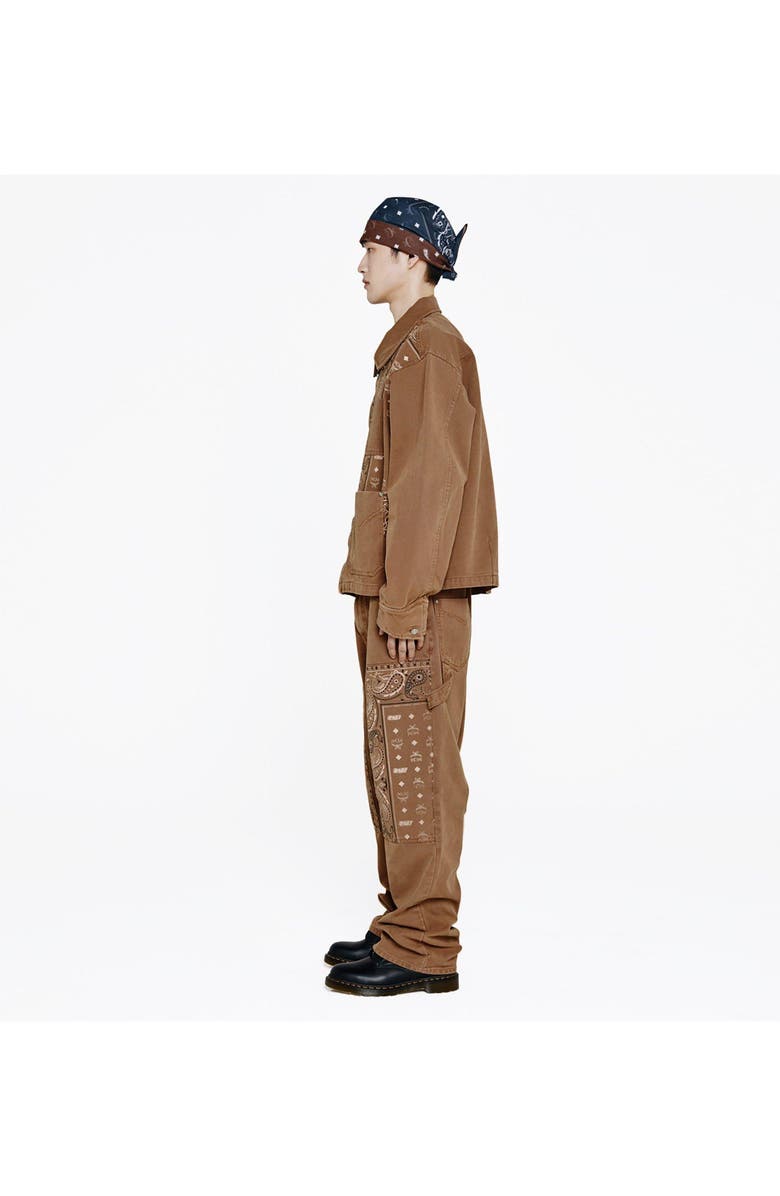 MCM x KASINA Bandana Monogram Pants in Denim Jacquard, Alternate, color, 